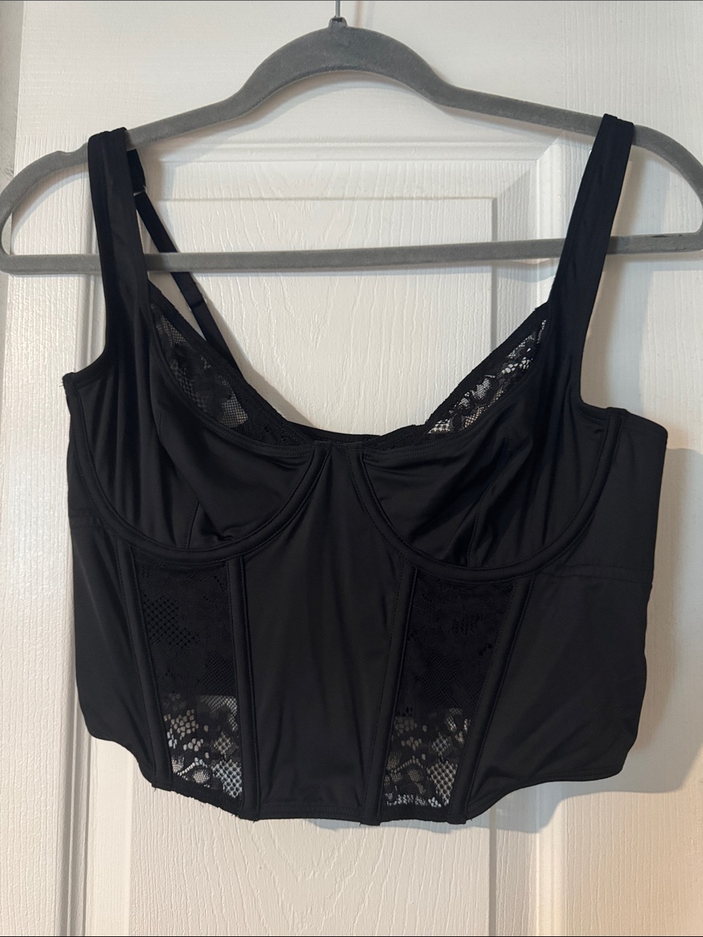 Black lace corset
